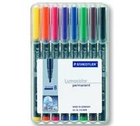 Staedtler 314 Wp8 Marqueur Indélébile Noir, Bleu, Marron, Vert, Orange, Rouge, Violet, Jaune