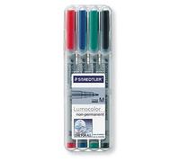 Staedtler Feutre pour transparent Lumocolor M non-permanent 315 315 WP4 bleu, vert, rouge, noir