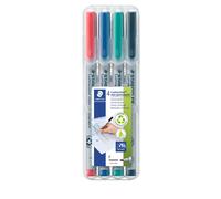 STAEDTLER 316 WP4 Lumocolor Non-Permanent Pen, Fine Line Width, 0.6mm - Assorted