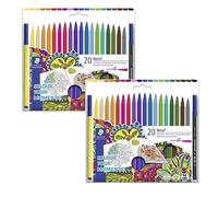 STAEDTLER 326 C20G Lot de 2 feutres à pointe en carton 20 couleurs