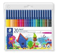 Staedtler 326 WP20 ST Noris Set de 20 Feutres résistant pour coloriage de surfaces moyennes Couleurs Brillantes pointe moyenne 1 mm