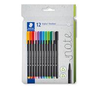 STAEDTLER 334 C12 Lot de 12 feutres fins triplus 12 couleurs assorties