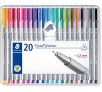 Staedtler triplus fineliner 334 stylo fin Multi 20 pièce(s)