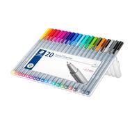 Staedtler 334 SB20 0.3 mm Triplus Fineliner Pen - Assorted Colours (Pack of 20)