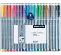 Staedtler® 334 SB20 Stylo fin triplus® - 0,3 mm, boîte de montage, 20 couleurs