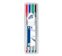 STAEDTLER 334 SB4 Triplus Fineliner Superfine Pen, 0.3mm Line Width - Assorted O