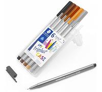 STAEDTLER 334 Triplus Fineliner Lot de 6 stylos à pointe fine 0,3 mm Gris sépia