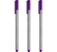 STAEDTLER 334 Triplus Lot de 3 stylos à pointe fine Pointe superfine Violet 0,3 mm