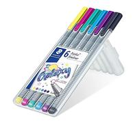 Staedtler 334 Triplus Lot de 6 Stylos Triplus Triangle 0,3 mm Galaxy