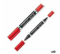 STAEDTLER 348-2 Duo marqueur permanent rouge