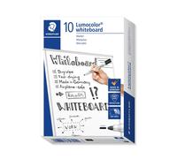 STAEDTLER 351-9 Lumocolor Whiteboard Marker Bullet Tip -Black (Box of 10) Bullet