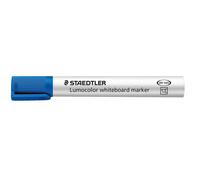 Staedtler Lumocolor Lot de 10 Marqueurs biseaux pour Tableau blanc Bleu
