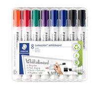 STAEDTLER 351 B Marqueur pour tableau blanc Lumocolor 351 B, pointe biseautée env. 2 ou 5 mm de largeur, haute qualité fabriqué en Allemagne, essuyable à sec et sans laisser de traces