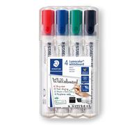 STAEDTLER 351 B WP4 Lumocolor Whiteboard Marker Chisel Tip - Assorted Colours (P