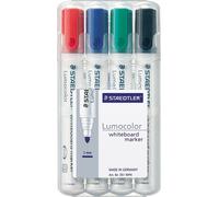 Staedtler Lumocolor marqueur 4 pièce(s) Pointe ogive Noir, Bleu, Vert, Rouge
