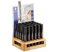 Staedtler 352-9. Marqueurs permanents de couleur noire. Conteneur de 30 pièces.