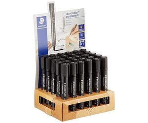 Staedtler 352-9. Marqueurs permanents de couleur noire. Conteneur de 30 pièces.