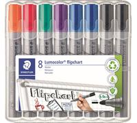 STAEDTLER 356 WP8 X 8 Marqueurs pour chevalets de conférence, couleurs assorties 2,0 mm