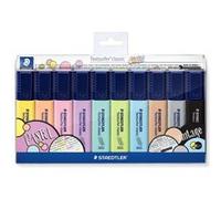 Staedtler 364 C marqueur 10 pièce(s) Pointe biseautée Noir, Marron, Bleu clair, Gris clair, Citron vert, Menthe, Pêche, Rose, Violet, Jaune G