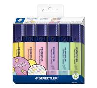 STAEDTLER 364 CC6 Textsurfer Lot de 6 surligneurs classiques Couleurs pastel assorties
