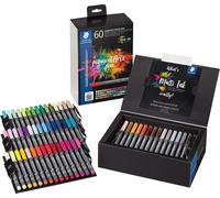 STAEDTLER 371 C60 STAEDTLER Feutre de coloriage pigment brush pen, étui carton de 60 pièces