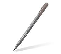 Staedtler 372-84 Stylo à pinceau doux Pigment Arts - Pointe pinceau moyenne - Gris chaud - Pointe pinceau douce pour des largeurs de ligne particulièrement variables - Encre pigmentée de qualité