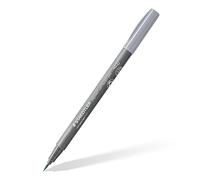 Staedtler 372-870 Stylo à pinceau doux pour des largeurs de ligne particulièrement variables, encre pigmentée de qualité supérieure, imperméable, gris froid clair, pointe pinceau unique