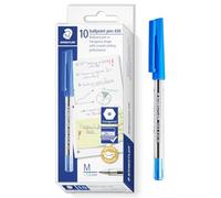 STAEDTLER 430 M Lot de 100 stylos à bille à pointe moyenne Encre bleue