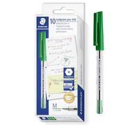 STAEDTLER 430 M Lot de 100 stylos à bille à pointe moyenne Encre verte