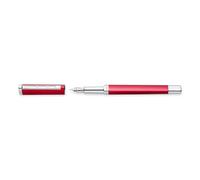 Staedtler Triplus 474, Stylo-plume triangulaire rouge de haute qualité, Encre de couleur bleue et pointe de taille fine, 474 F02-3