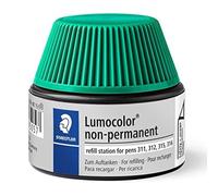 Staedtler 487 15-5 ST Lumocolor Flacon recharge encre non permanente soluble à l'eau 15 ml Vert