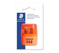 Staedtler 512 - Blister 1 Taille-Crayon 2 Usages Avec Réservoir Orange Fluo