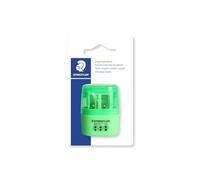 Staedtler Taille-crayon 512 – 2 usages avec réservoir – Vert fluo – Blister 1