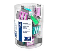 Staedtler 512 - Présentoir 18 Taille-Crayons 2 Usages Couleurs Assorties Avec Réservoir Transparent