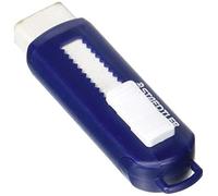 Staedtler - 525 PS - Gomme Blanche sans PVC ni Latex avec Porte-Gomme Bleu