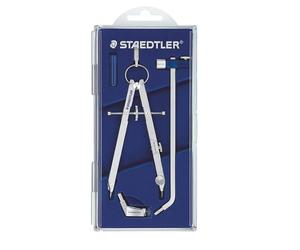 Staedtler 551 02 Compas de précision Mars Comfort avec rallonge dans boîtier avec couvercle à charnière (Argenté) (Import Allemagne)