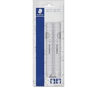 Staedtler 562 - Polybag 2 Règles Plates Transparentes 15 Cm Pour Gauchers & Droitiers