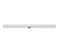Staedtler Staedtler Mars 563, Règle en aluminium, bords anti-taches, patin anti-dérapant, 563 50, Plastique, Argenté, 50 cm