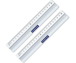 Staedtler 563 Règle en métal 20 cm - Lot de 2