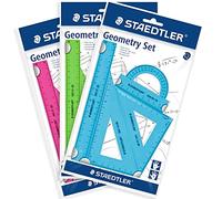 Staedtler 569 Pb4nfn - Plastique Mars 4 pièces coloré de géométrie, Vert, Rose ou bleu