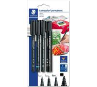 Staedtler® 60 BK-6 Set de bureau Lumocolor® Marker Set 2 - permanent, noir