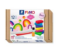 Staedtler 8023 10 - Fimo (soft/effect) , Pte à modeler extrêmement souple, Pour débutants et artistes, pains de pte à modeler - Multicolore - Set de 9, 22.5 x 17 x 2.1 cm