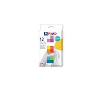 STAEDTLER 8023 C12-2 FIMO Soft P te modeler durcissante au four 12 blocs de 25 g - Couleurs brillantes