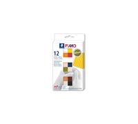STAEDTLER 8023 C12-4 FIMO Soft P te modeler durcissante au four 12 blocs de 25 g - Couleurs naturelles