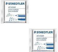 STAEDTLER Artiste Art Malaxable Mastic Caoutchouc Gommes Karat Paquet De 2