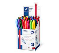 STAEDTLER - Ball 4320 M - Gobelet 50 stylos-bille triangulaires pointe moyenne 1 mm assortis - 4320 MKP50