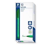 STAEDTLER - Ball 4320F - Stylo-Bille Triangulaire Pointe Moyenne 1 mm Vert - 4320 M-54