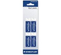 STAEDTLER Blister 4 Gommes Blanches sans Latex