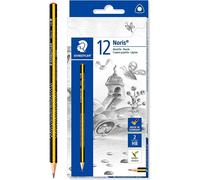 Staedtler Crayons à papier Noris Eco 183-HB triangulaires haute qualité en bio-matériau Boîte 12