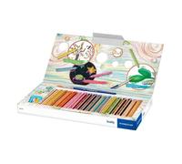 Staedtler Buddy 3 In 1 Crayon De Couleur Cire Pour Verre, Carton Couleurs Assorties 9.5 Mm Pack De 18